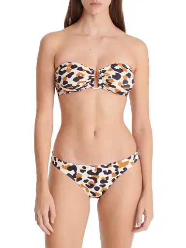 Eres Women's Perle Printed Bandeau Bikini Top - Sable Fin - Size 4 | Thumbnail 3 Eres Women's Perle Printed Bandeau Bikini Top - Sable Fin - Size 4 | Thumbnail 3