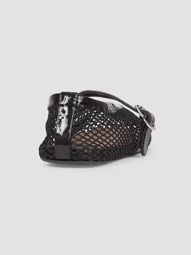 Alaïa Women's Ballerina Strap Fishnet Flats - Noir | Thumbnail 3 Alaïa Women's Ballerina Strap Fishnet Flats - Noir | Thumbnail 3