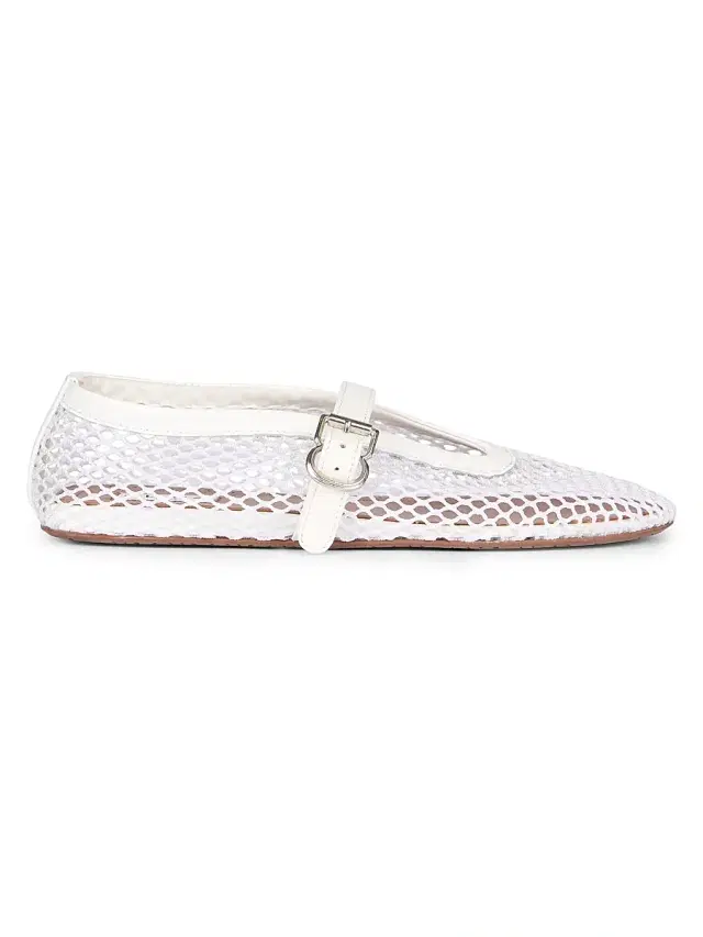 Women's Ballerina Strap Fishnet Flats Women's Ballerina Strap Fishnet Flats