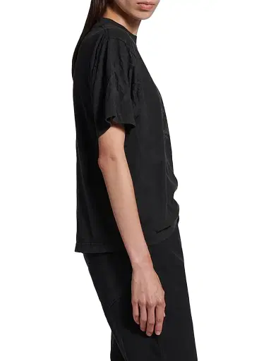 Balenciaga Women's Kittycat Medium Fit T-Shirt - Faded Black | Thumbnail 4