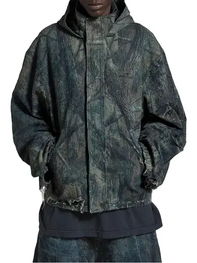 Balenciaga Men's Hooded Workwear Jacket | Thumbnail 2 Balenciaga Men's Hooded Workwear Jacket | Thumbnail 2