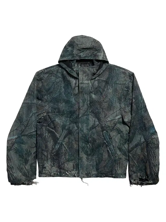 Balenciaga Men's Hooded Workwear Jacket - Multicolored