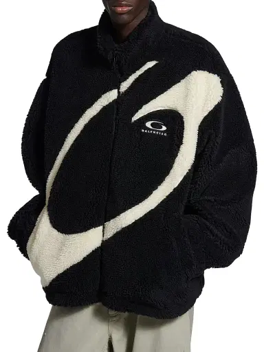 Balenciaga Men's Loop Sports Icon Zip-Up Jacket - Black | Thumbnail 3 Balenciaga Men's Loop Sports Icon Zip-Up Jacket - Black | Thumbnail 3