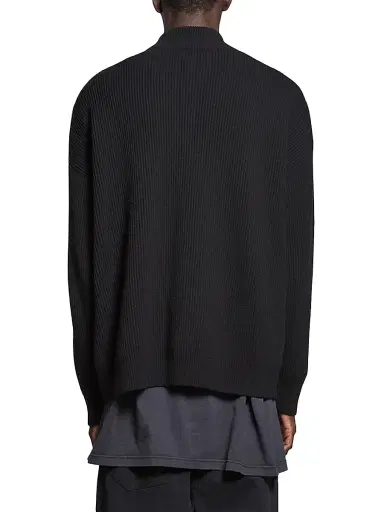 Balenciaga Men's Camionneur Regular Fit Sweater - Black | Thumbnail 4 Balenciaga Men's Camionneur Regular Fit Sweater - Black | Thumbnail 4