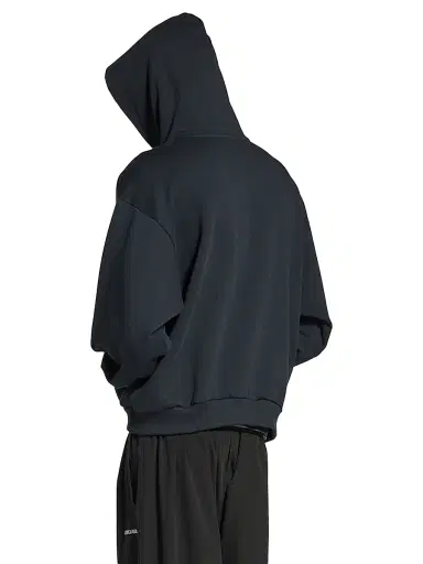 Balenciaga Men's Nano Medium Fit Hoodie - Faded Black | Thumbnail 5 Balenciaga Men's Nano Medium Fit Hoodie - Faded Black | Thumbnail 5