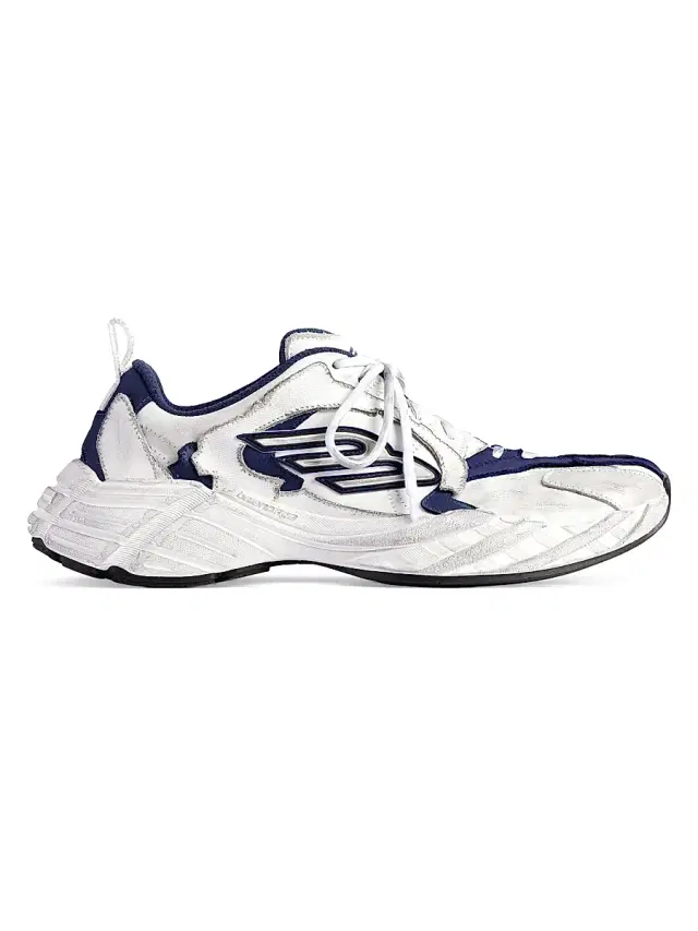 Balenciaga Men's Monday Sneakers - Navy White