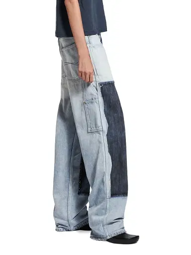 Balenciaga Women's Ripped Off Loose Fit Jeans - Light Blue - Size Medium | Thumbnail 4 Balenciaga Women's Ripped Off Loose Fit Jeans - Light Blue - Size Medium | Thumbnail 4