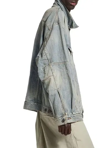 Balenciaga Men's Oversized Jacket - Blue | Thumbnail 5 Balenciaga Men's Oversized Jacket - Blue | Thumbnail 5