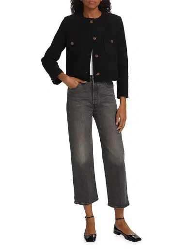 Ba&sh Women's Meredith Tweed Cotton-Blend Jacket | Thumbnail 2 Ba&sh Women's Meredith Tweed Cotton-Blend Jacket | Thumbnail 2