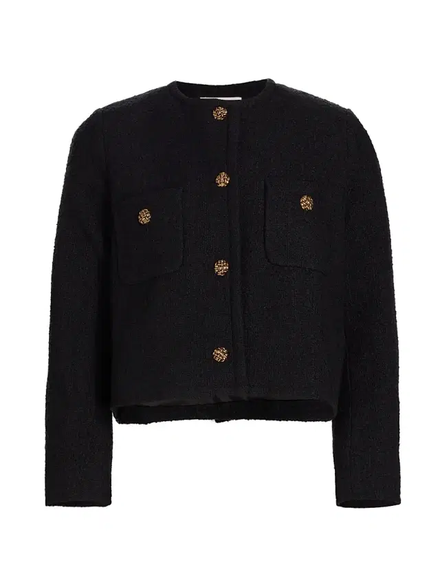 ba & sh Women's Meredith Tweed Cotton-Blend Jacket - Noir