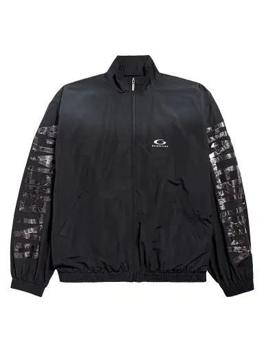 Balenciaga Men's Medium Fit Tracksuit Jacket - Black | Thumbnail 1 Balenciaga Men's Medium Fit Tracksuit Jacket - Black | Thumbnail 1