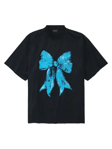 Balenciaga Women's Bow Oversized T-Shirt - Faded Black | Thumbnail 1