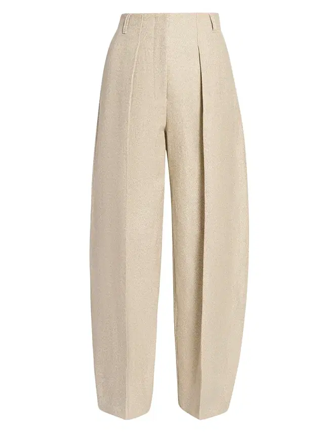 Women's Le Ovalo Cotton-Linen Pants - Off White