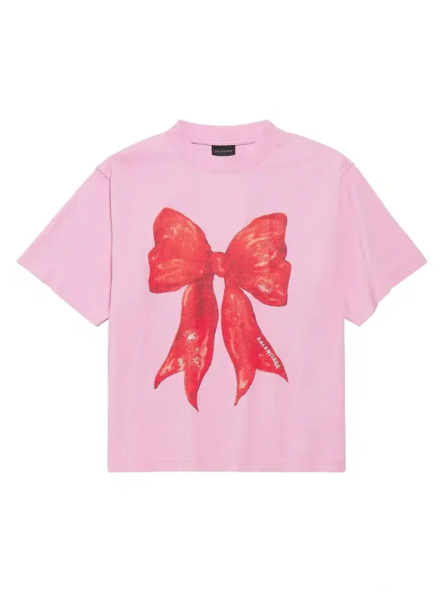 Balenciaga Women's Bow Medium Fit T-Shirt - Light Pink