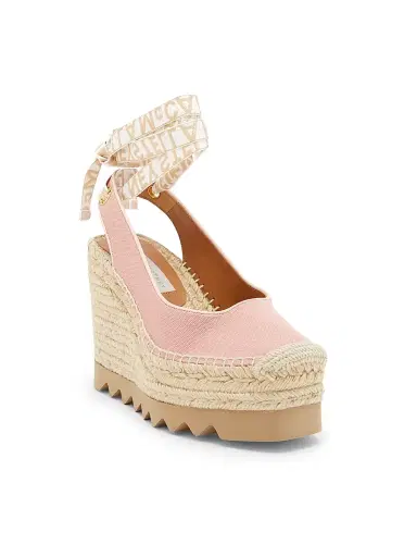 Stella McCartney Women's Gaia 110MM Espadrille Wedge Slingback Pumps - Pale Pink - Size 11 | Thumbnail 2