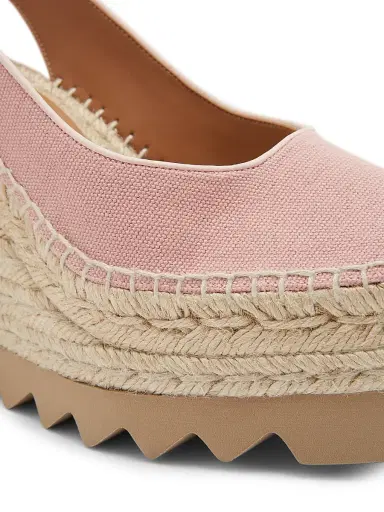 Stella McCartney Women's Gaia 110MM Espadrille Wedge Slingback Pumps - Pale Pink - Size 11 | Thumbnail 7