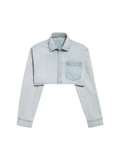 Balenciaga Women's Cropped Shirt - Light Blue - Size 0 | Thumbnail 1