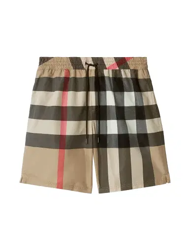 Burberry Men's Check Swim Shorts - Archive Beige Ip Check | Thumbnail 1