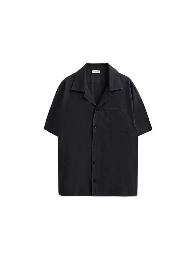 Burberry Men's Signature Check Cotton Camp Shirt - Black Check