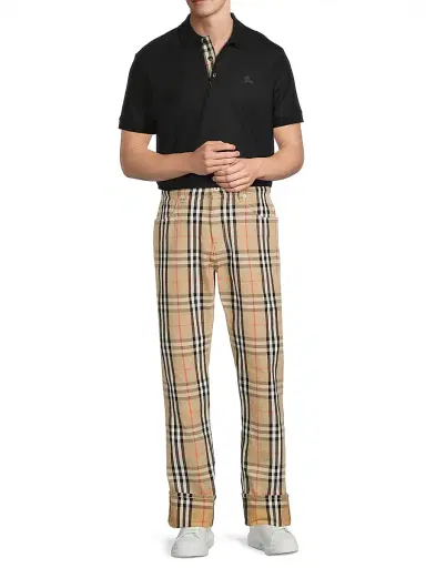 Burberry Men's Eddie EKD Cotton Polo Shirt - Black - Size Small | Thumbnail 2