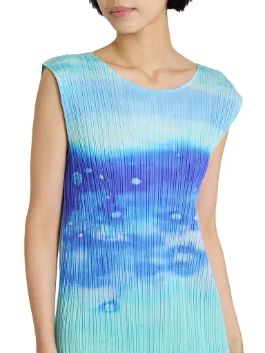 Pleats Please Issey Miyake Women's Sea Bubble Plissé Midi-Dress - Blue - Size Large | Thumbnail 6 Pleats Please Issey Miyake Women's Sea Bubble Plissé Midi-Dress - Blue - Size Large | Thumbnail 6