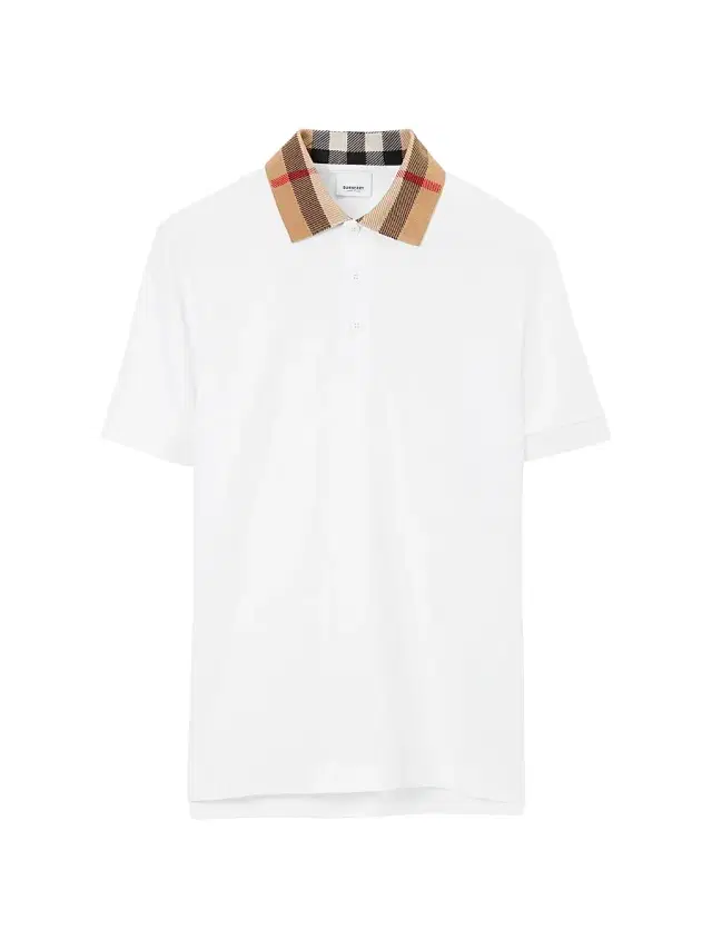Burberry Men's Cody Cotton Polo Shirt - White