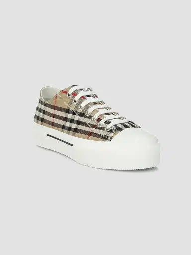 Burberry Men's Jack Check Tennis Sneakers | Thumbnail 2 Burberry Men's Jack Check Tennis Sneakers | Thumbnail 2