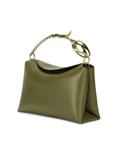 Erdem Women's Bloom Leather Top Handle Bag - Khaki | Thumbnail 4 Erdem Women's Bloom Leather Top Handle Bag - Khaki | Thumbnail 4