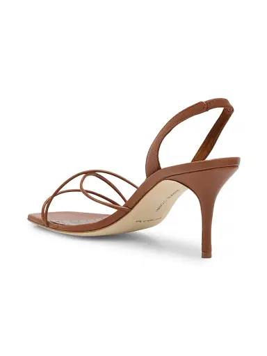 Manolo Blahnik Women's 70MM Leather Slingback Sandals - Medium Brown - Size 10 | Thumbnail 4 Manolo Blahnik Women's 70MM Leather Slingback Sandals - Medium Brown - Size 10 | Thumbnail 4