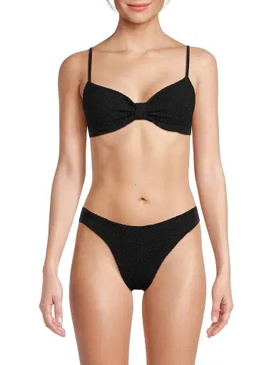 Hunza G Women's Alicia Textured Knit Bikini - Black | Thumbnail 3 Hunza G Women's Alicia Textured Knit Bikini - Black | Thumbnail 3