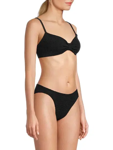 Hunza G Women's Alicia Textured Knit Bikini - Black | Thumbnail 4 Hunza G Women's Alicia Textured Knit Bikini - Black | Thumbnail 4