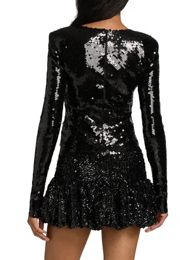 16Arlington Women's Loida Sequined Long-Sleeve Top | Thumbnail 5 16Arlington Women's Loida Sequined Long-Sleeve Top | Thumbnail 5
