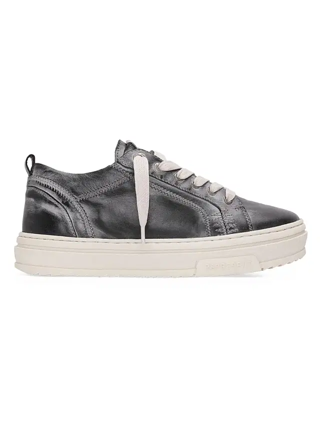 Represent Men's HTN Low-Top Distressed Leather Sneakers - Off Black
