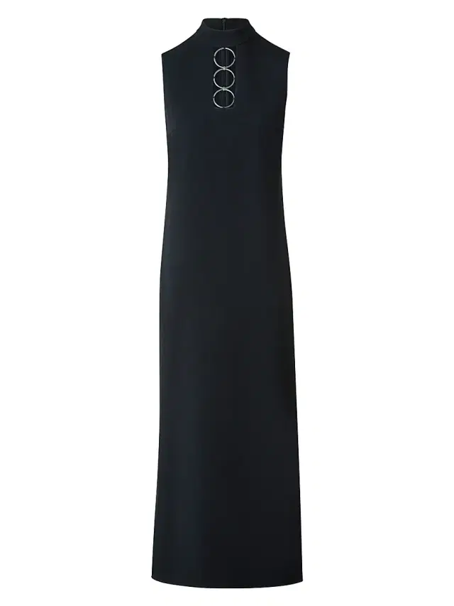 Akris punto Women's Ring Pull Wool Midi-Dress - Black
