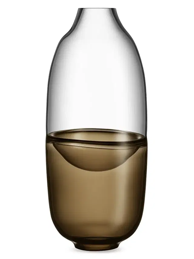 Kosta Boda Septum Glass Vase - Brown