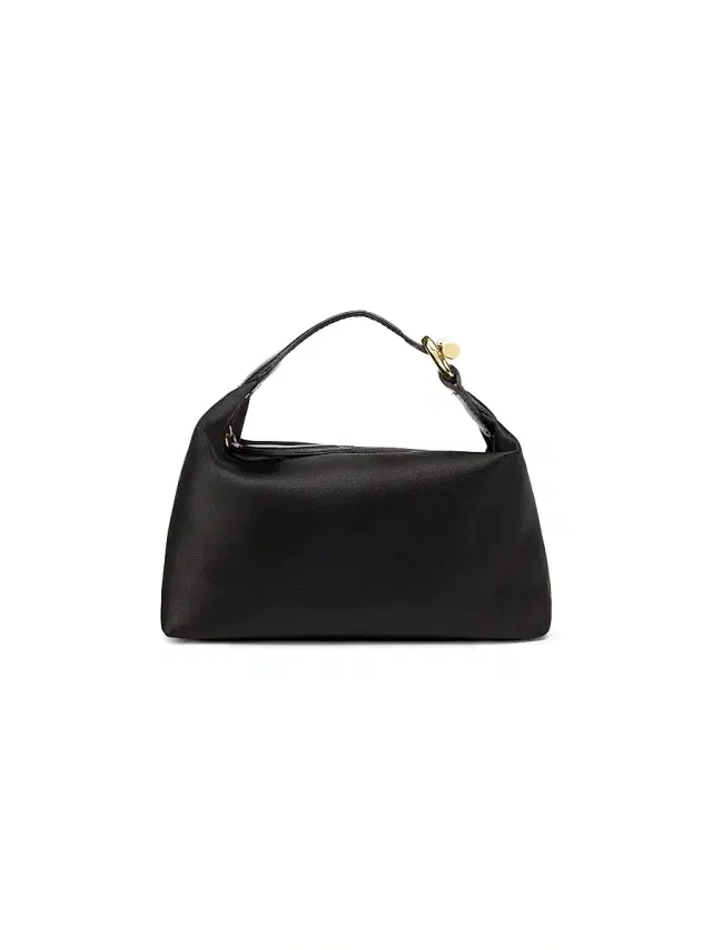 Liffner Women's Satin Pillow Pouch Micro Top Handle Bag - Black