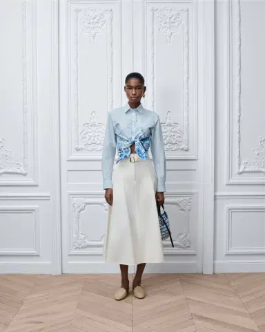 Dior Dioriviera Tied Cropped Blouse | Thumbnail 3