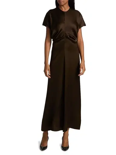 TOTEME Women's Slouch Waist Maxi Dress - Bark - Size 2 | Thumbnail 3 TOTEME Women's Slouch Waist Maxi Dress - Bark - Size 2 | Thumbnail 3