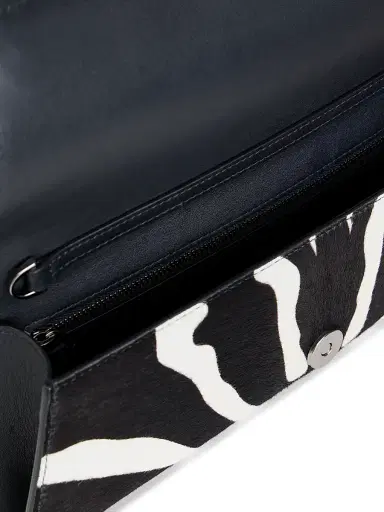 Akris Women's Anouk Small Zebra-Print Calf Hair Clutch | Thumbnail 3