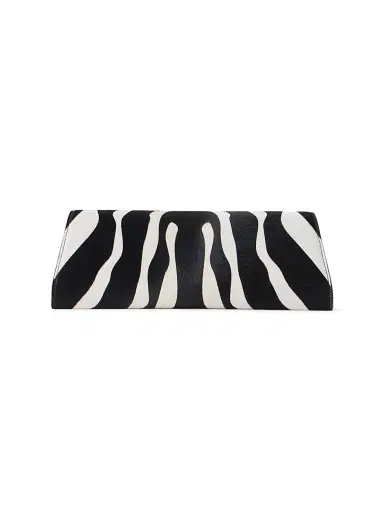 Akris Women's Anouk Small Zebra-Print Calf Hair Clutch | Thumbnail 1