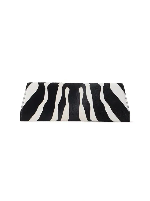 Women's Anouk Small Zebra-Print Calf Hair Clutch - Zebra Stripes Big