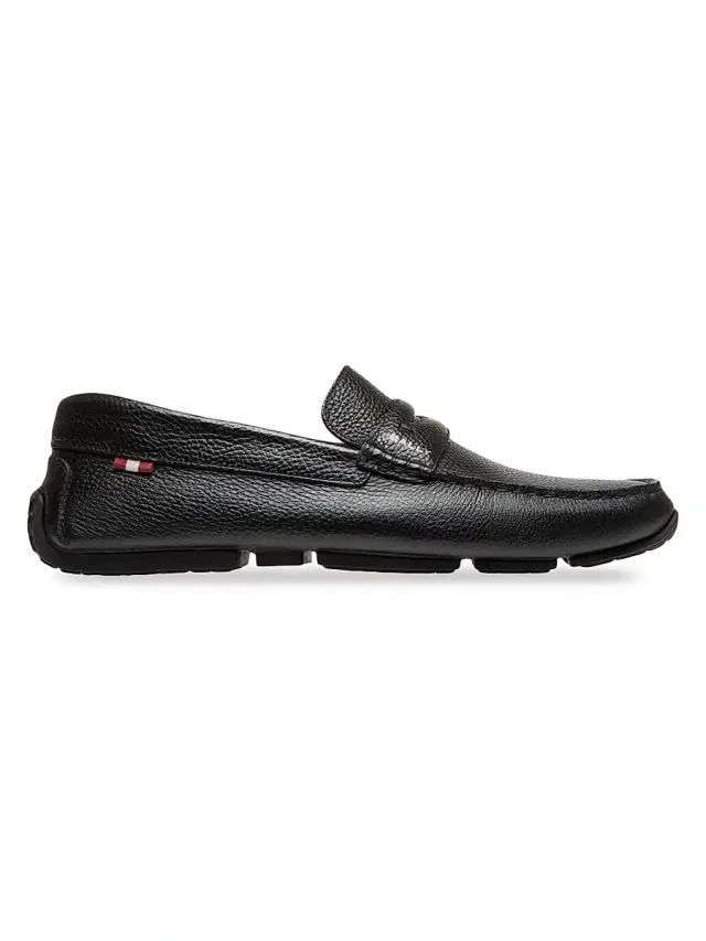 Men's Pilot Pavlos Leather Driving Loafers - Black