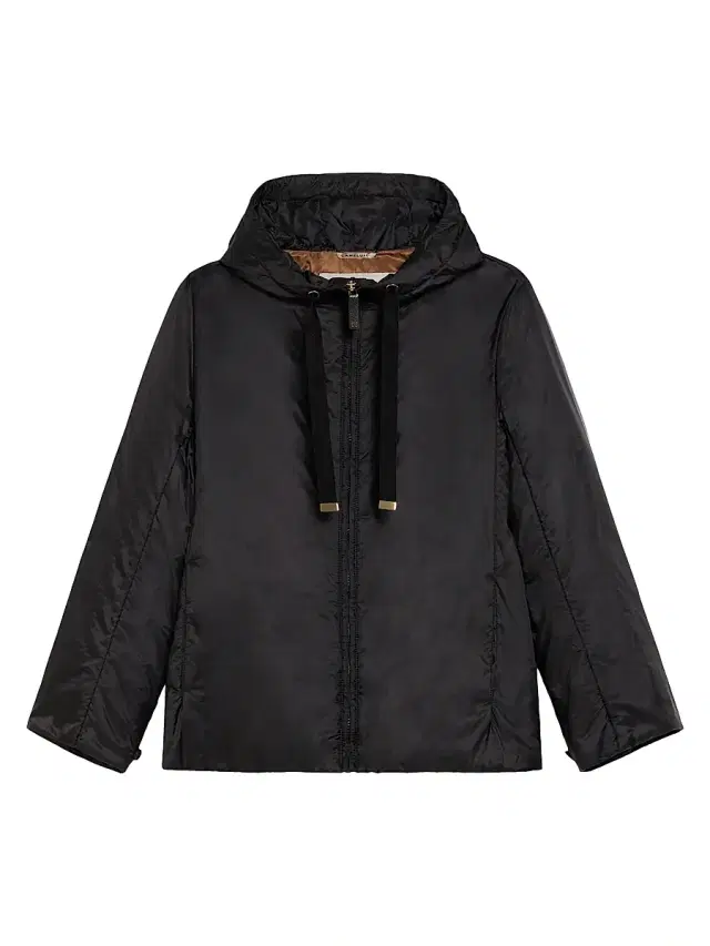 Max Mara Women's Padded Hooded Jacket in Water Repellent Canvas - Black