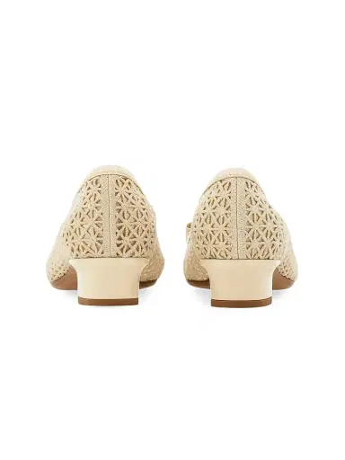 Ferragamo Women's Vara 2.0 30MM Mesh Block-Heel Pumps | Thumbnail 4
