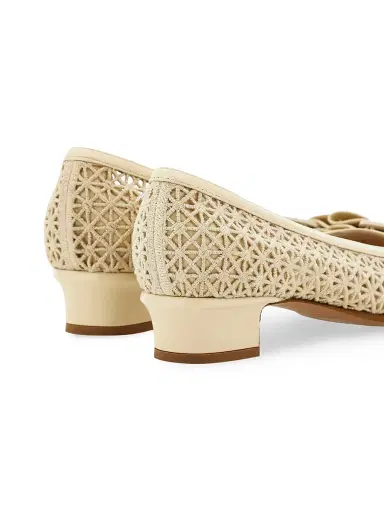 Ferragamo Women's Vara 2.0 30MM Mesh Block-Heel Pumps | Thumbnail 6