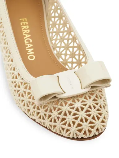 Ferragamo Women's Vara 2.0 30MM Mesh Block-Heel Pumps | Thumbnail 7