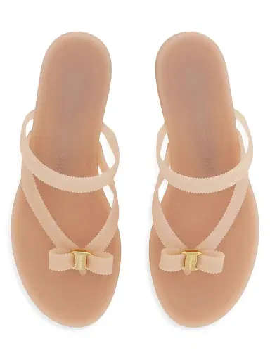 Ferragamo Women's Jealsa Bow Thong Sandals - Dusty Pink - Size 11 | Thumbnail 6