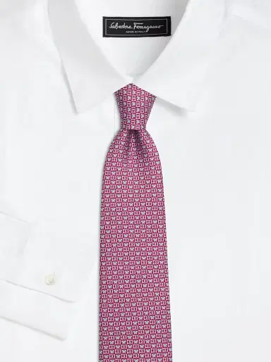 Ferragamo Men's Brigitte Printed Silk Tie | Thumbnail 2 Ferragamo Men's Brigitte Printed Silk Tie | Thumbnail 2