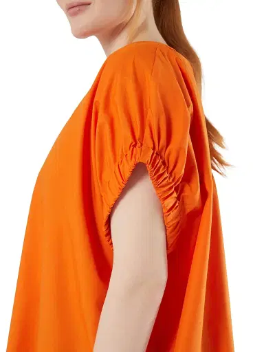 Marina Rinaldi Women's Cotton Poplin Blouse - Tangerine - Size 16 | Thumbnail 5