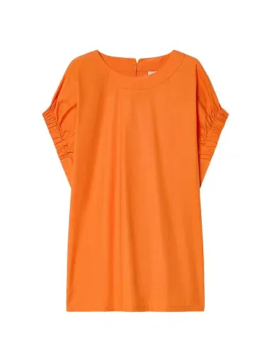 Marina Rinaldi Women's Cotton Poplin Blouse - Tangerine - Size 16 | Thumbnail 1